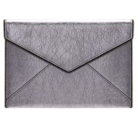 Rebecca Minkoff Leo Clutch - Gunmetal Envelope Clutch - Picture 1 of 13